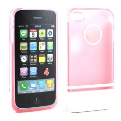 iPhone 4 4S Two Tone Case (PinkWhite)